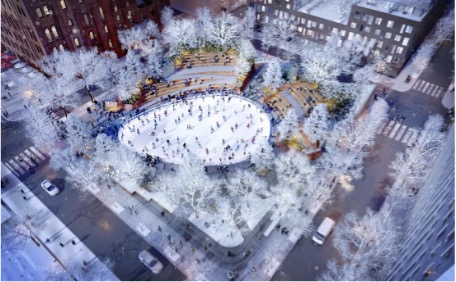 Two Trees Management debuts  Williamsburg’s first waterfront ice rink